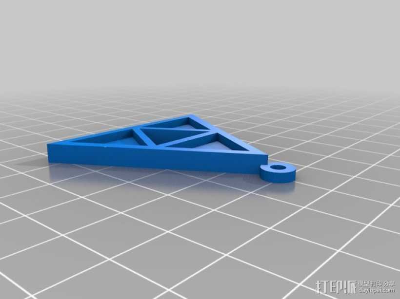 三角吊坠 3D打印模型渲染图