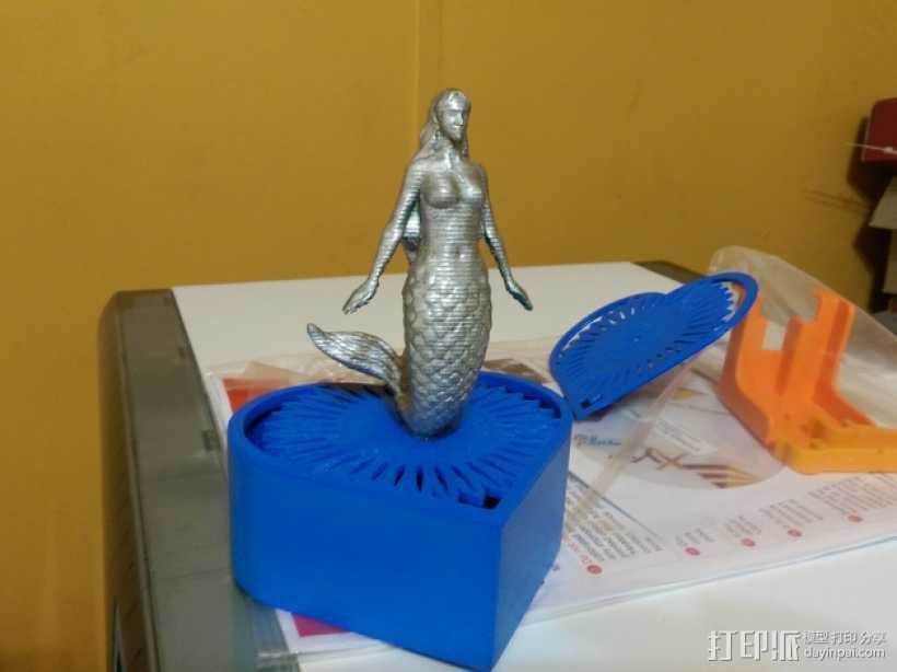 美人鱼心形珠宝盒 3D打印模型渲染图