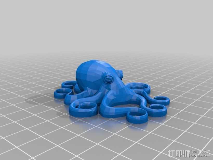 章鱼指环  3D打印模型渲染图