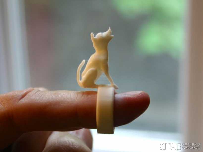 嚎叫的狼 指环 3D打印模型渲染图