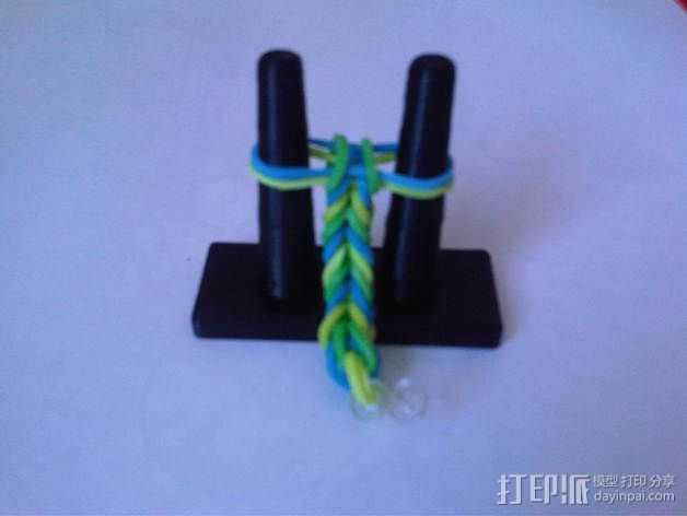 橡皮筋手链编织器 3D打印模型渲染图