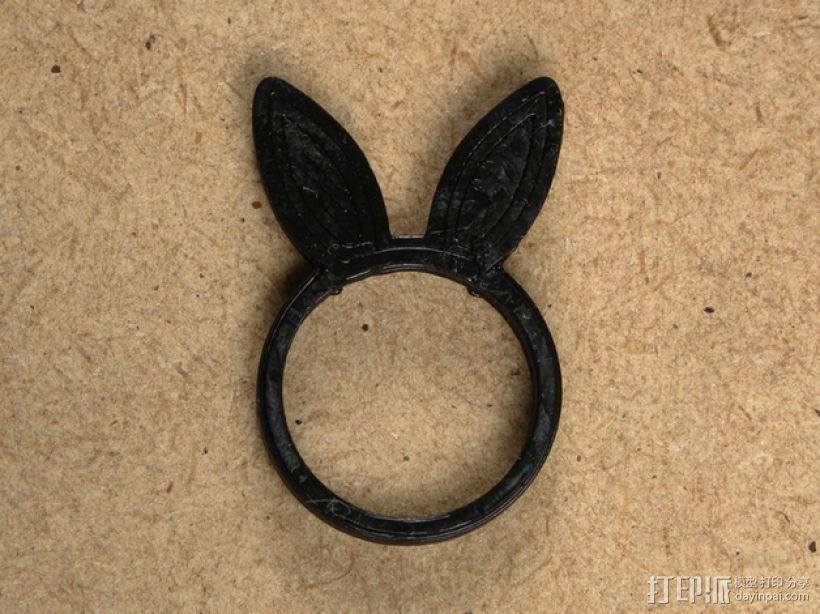 兔子 戒指 3D打印模型渲染图