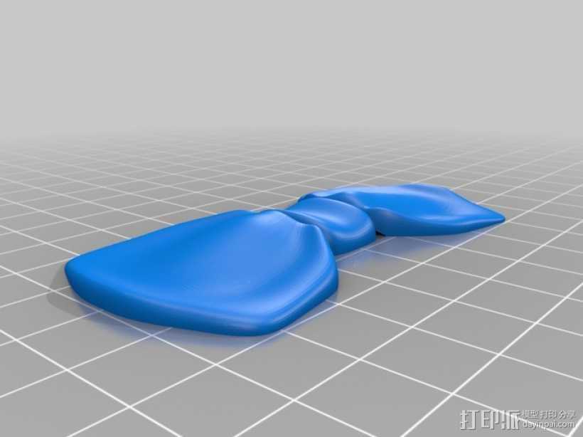 蝴蝶结领结 3D打印模型渲染图