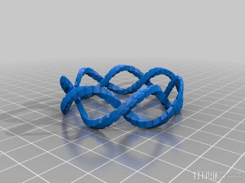螺旋 手镯 3D打印模型渲染图
