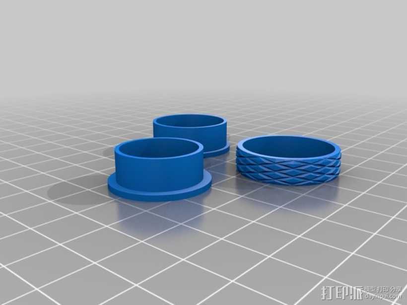 几何雕花 戒指 3D打印模型渲染图