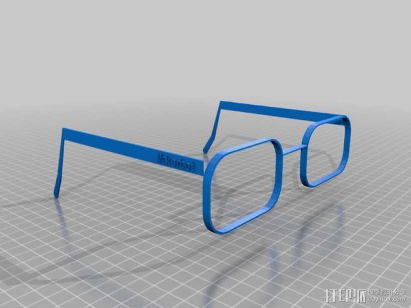 眼镜 3D打印模型渲染图