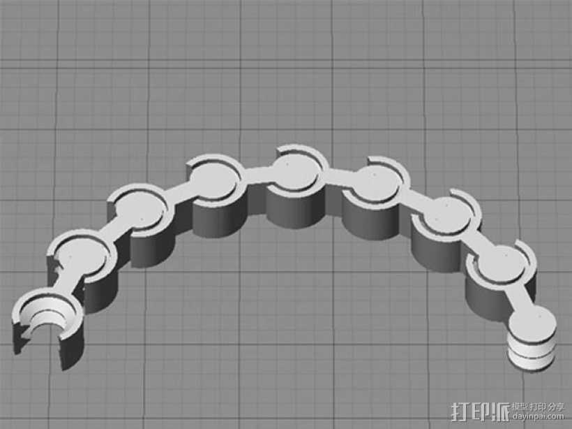 联锁手链 项链 3D打印模型渲染图