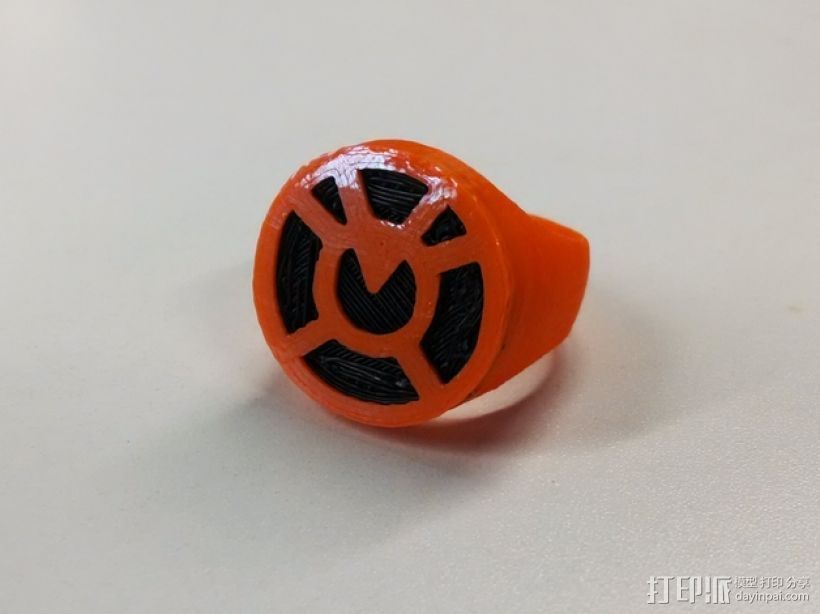 橙灯军团 戒指 3D打印模型渲染图