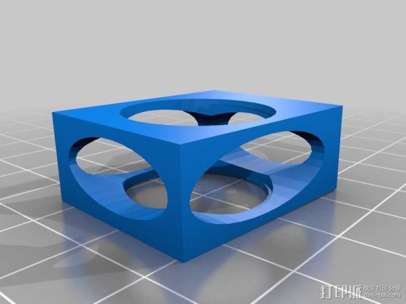 复古方形手镯 3D打印模型渲染图