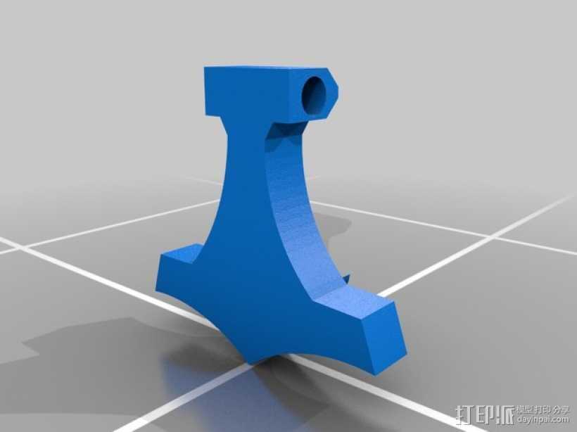 雷神之锤 项链坠 3D打印模型渲染图