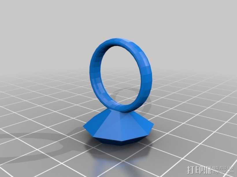 钻石戒指 3D打印模型渲染图