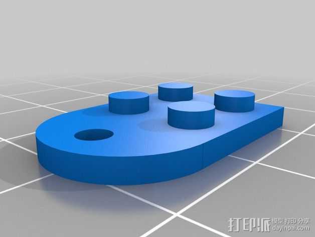 乐高积木 挂件 3D打印模型渲染图