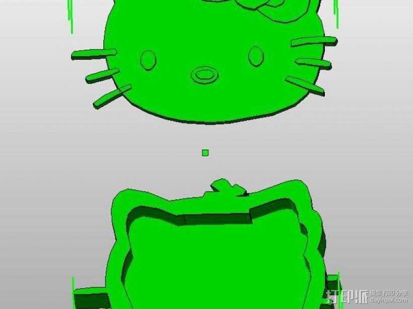 Kitty猫 盒子 3D打印模型渲染图