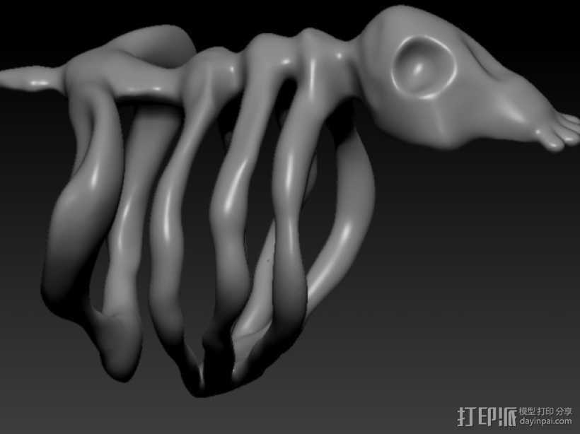 骷髅指环 3D打印模型渲染图