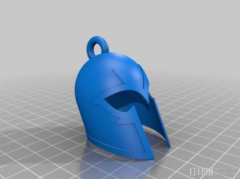 万磁王头盔 钥匙扣 3D打印模型渲染图