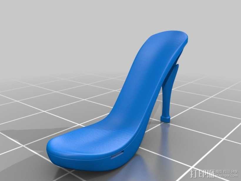 高跟鞋 3D打印模型渲染图