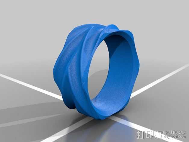 六边形指环 3D打印模型渲染图