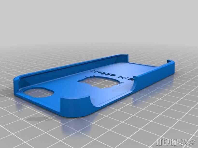 Hello Kitty 手机保护壳 3D打印模型渲染图