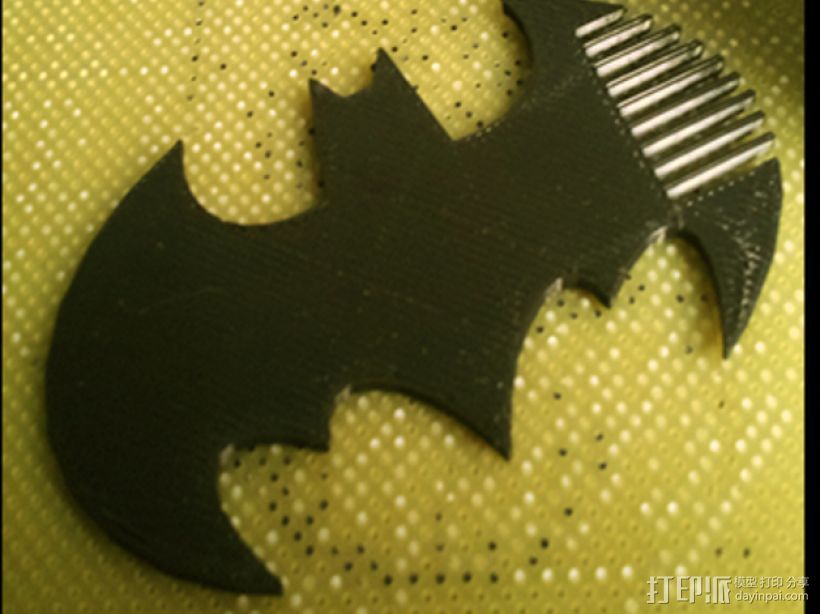 蝙蝠梳子 3D打印模型渲染图