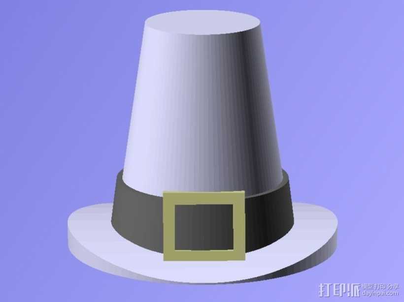 感恩节帽子 3D打印模型渲染图