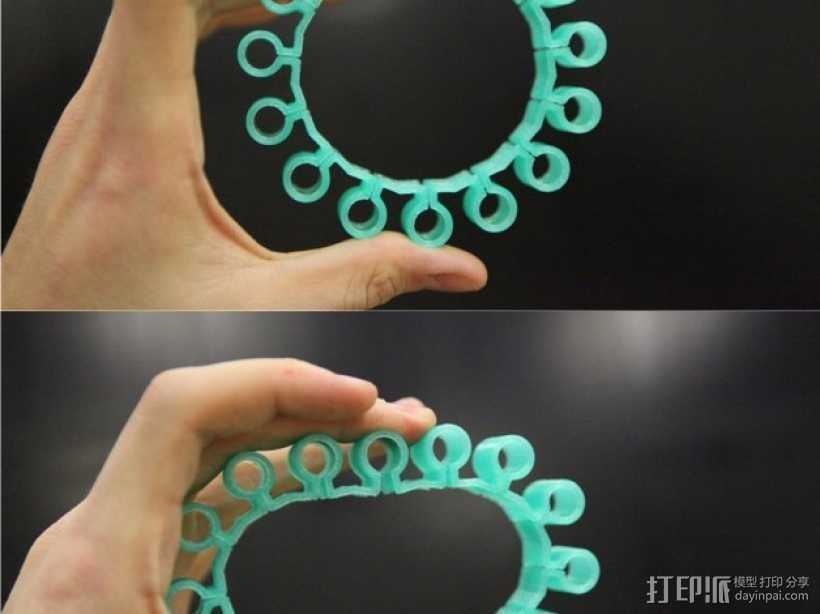 太阳手环 3D打印模型渲染图