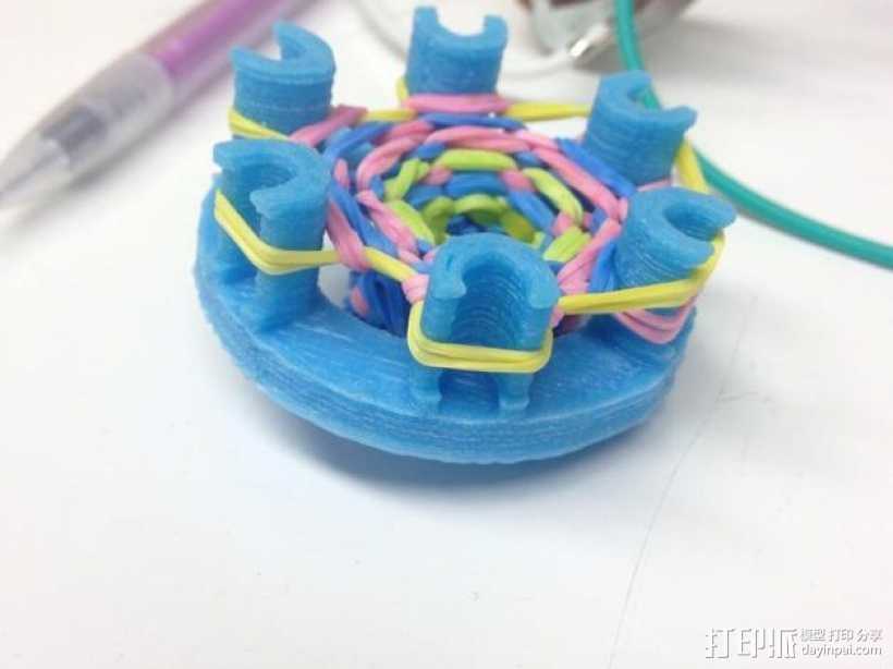 橡皮筋编织器 3D打印模型渲染图