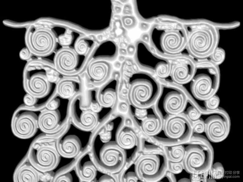 生命之树 吊坠 3D打印模型渲染图
