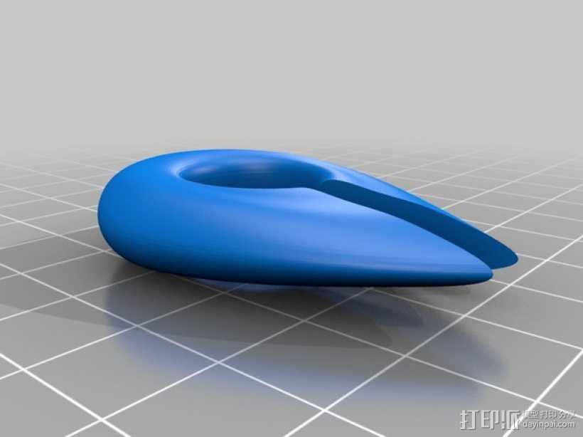 牛角耳夹 3D打印模型渲染图