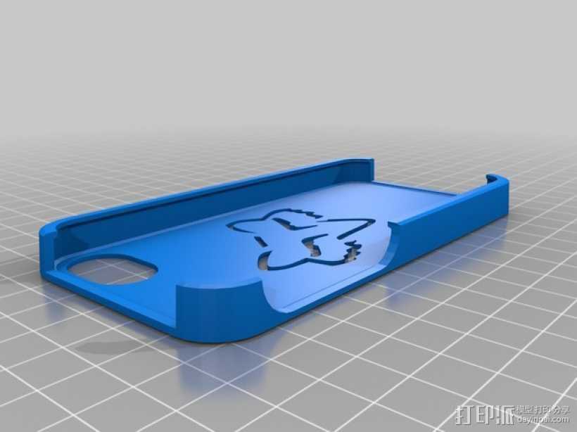 狐狸 iPhone手机壳 3D打印模型渲染图