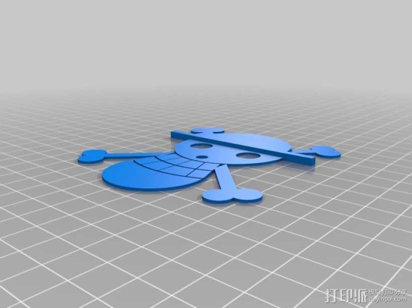 草帽海贼团 标志 3D打印模型渲染图