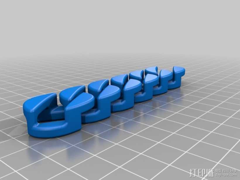 链条 3D打印模型渲染图