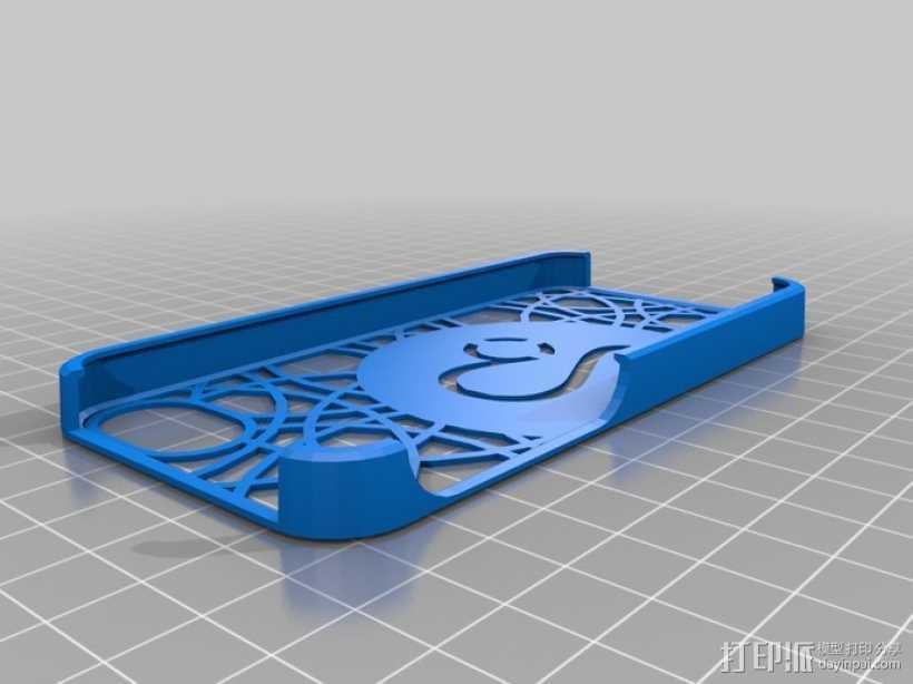 狮子iPhone5手机保护壳 3D打印模型渲染图