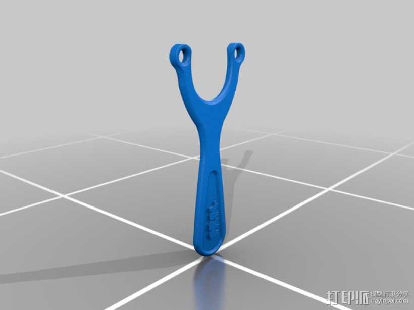 Eddie的弹弓型项链-洛基恐怖秀 3D打印模型渲染图