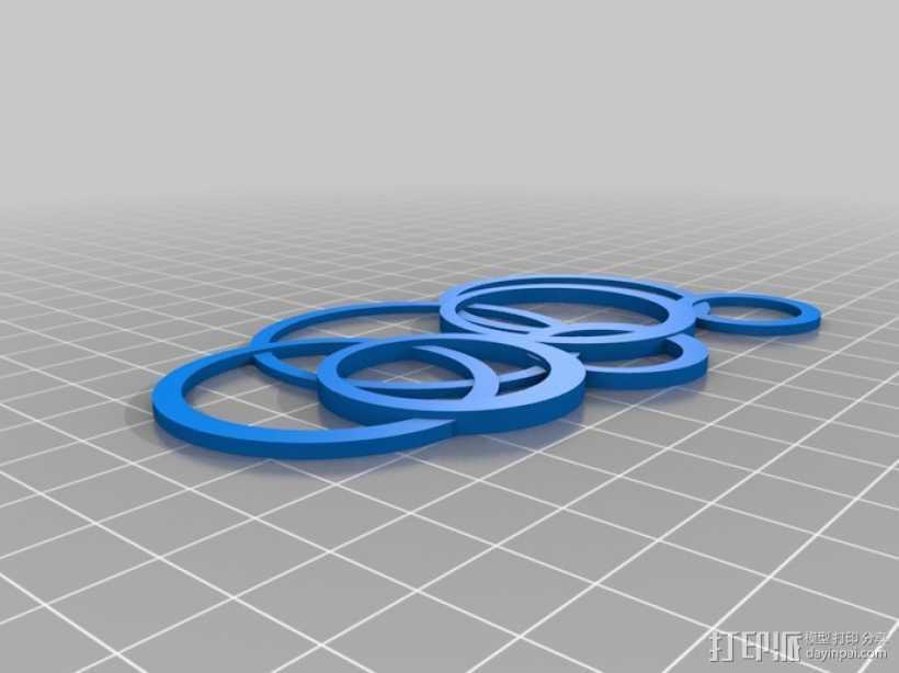 项链坠 3D打印模型渲染图