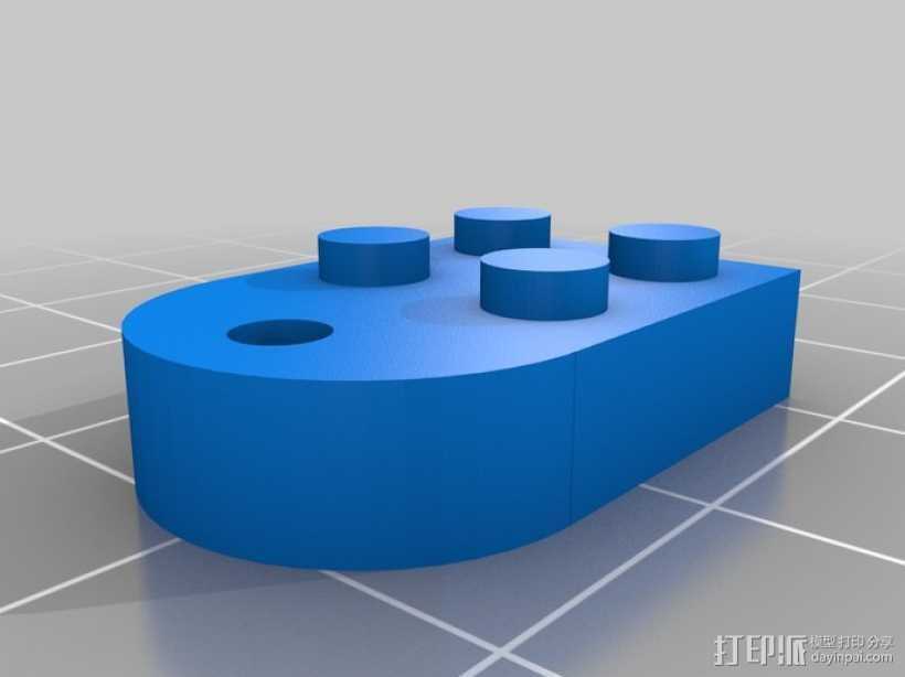 乐高心形积木 3D打印模型渲染图