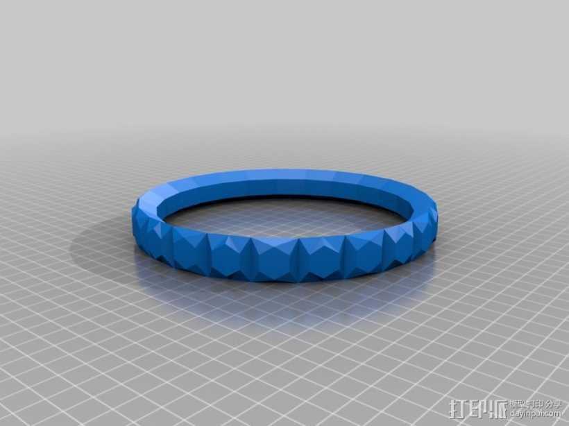 简易手环 3D打印模型渲染图