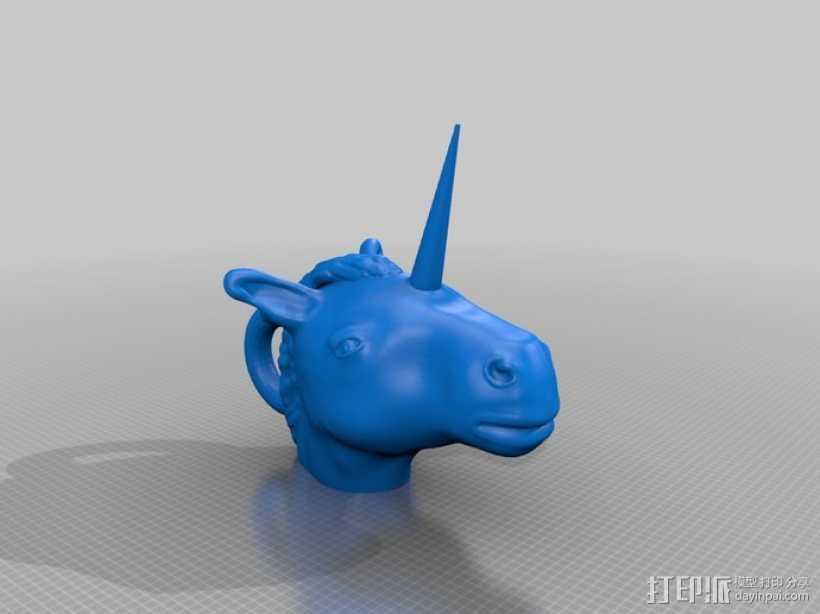 独角兽 3D打印模型渲染图