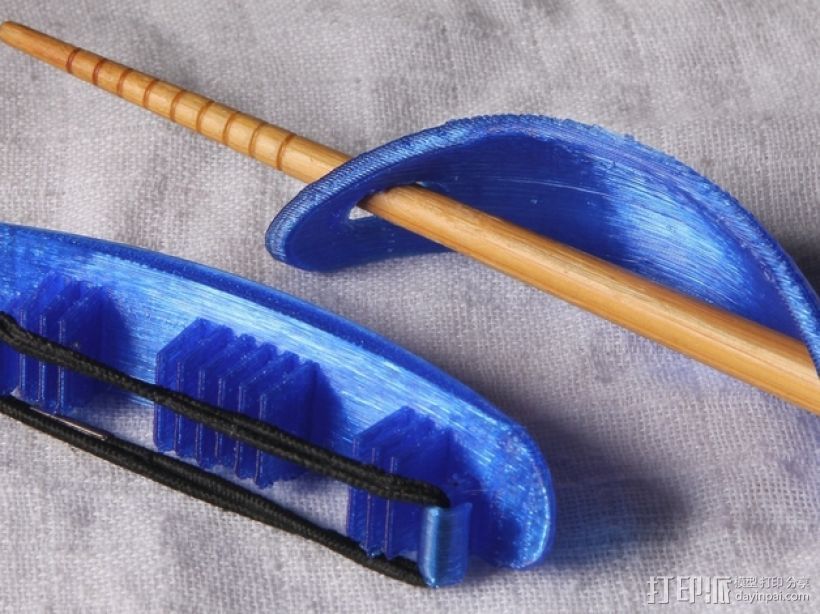 发夹和筷子发夹 3D打印模型渲染图