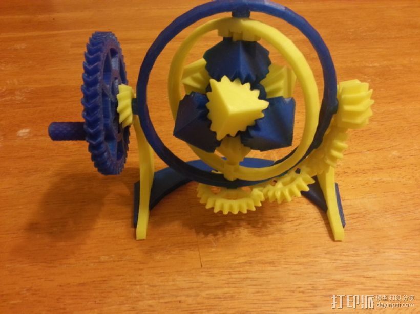 神奇的陀螺魔方齿轮 3D打印模型渲染图