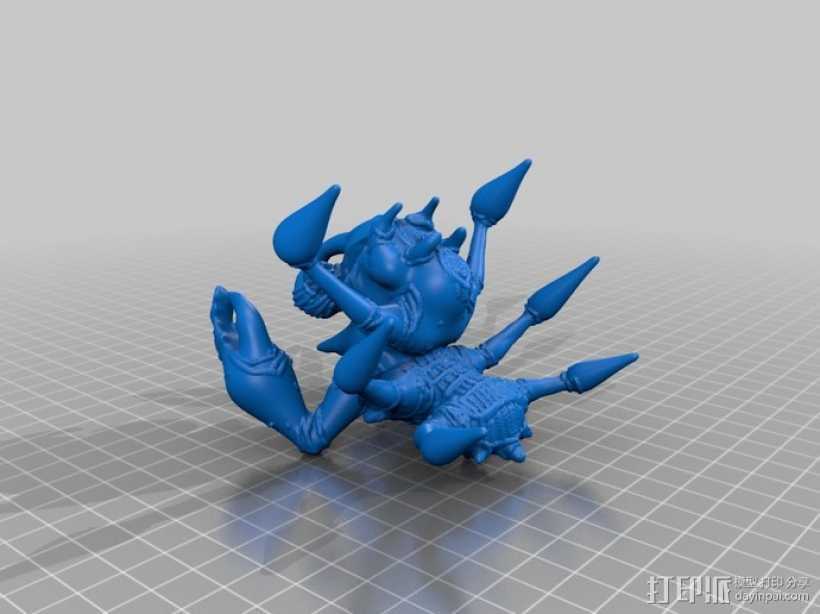多足怪兽：雷霆蟹 3D打印模型渲染图