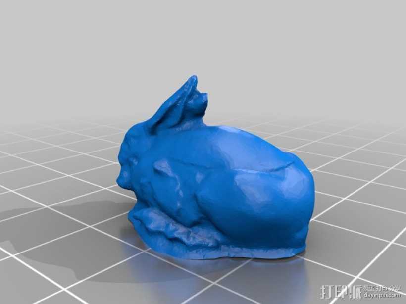 兔子形状大汤碗 3D打印模型渲染图