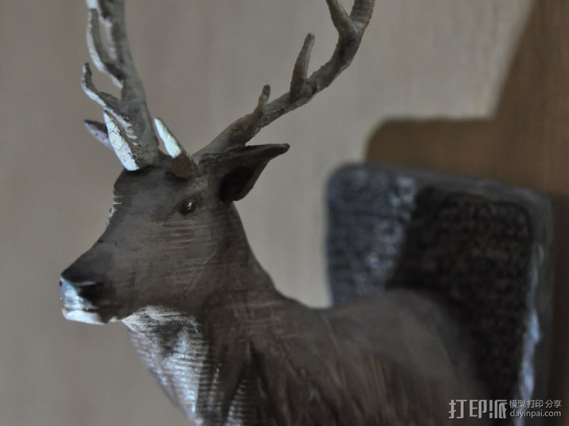 牡鹿 模型 3D打印模型渲染图