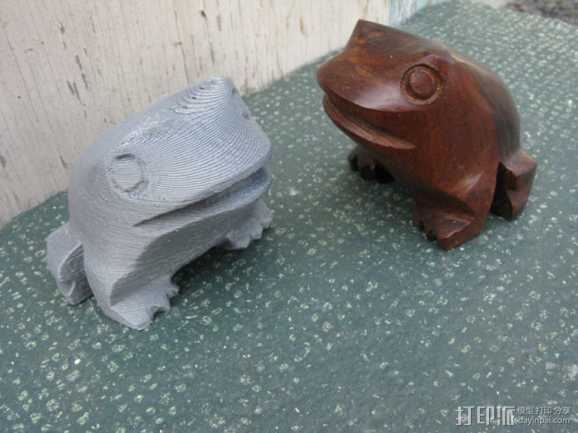 木蛙 大理石猫 3D打印模型渲染图