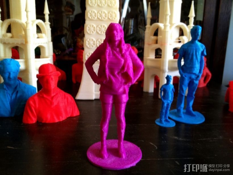 Katie塑像 3D打印模型渲染图