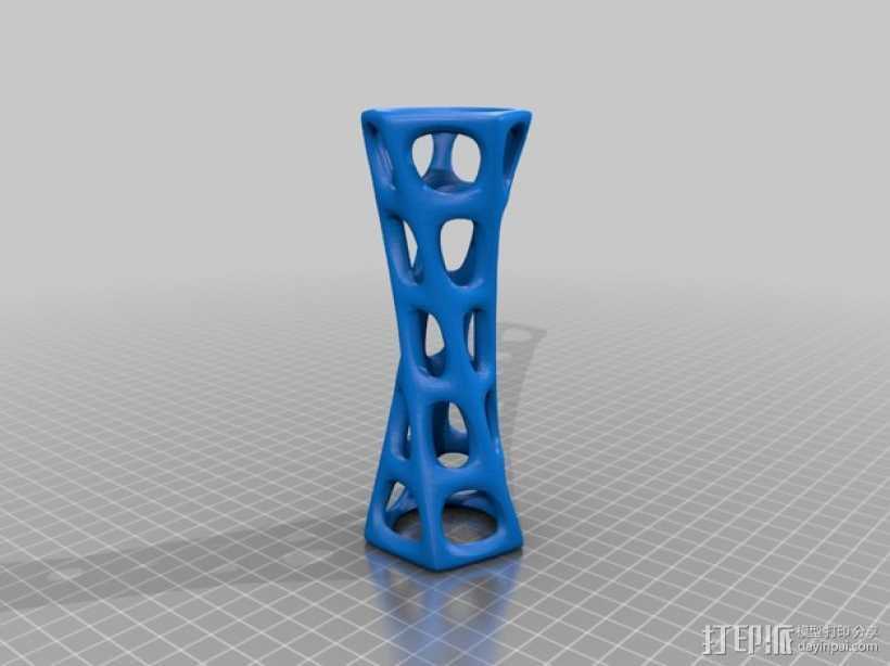 镂空圆柱体 3D打印模型渲染图