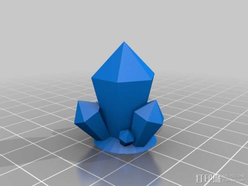 水晶 3D打印模型渲染图