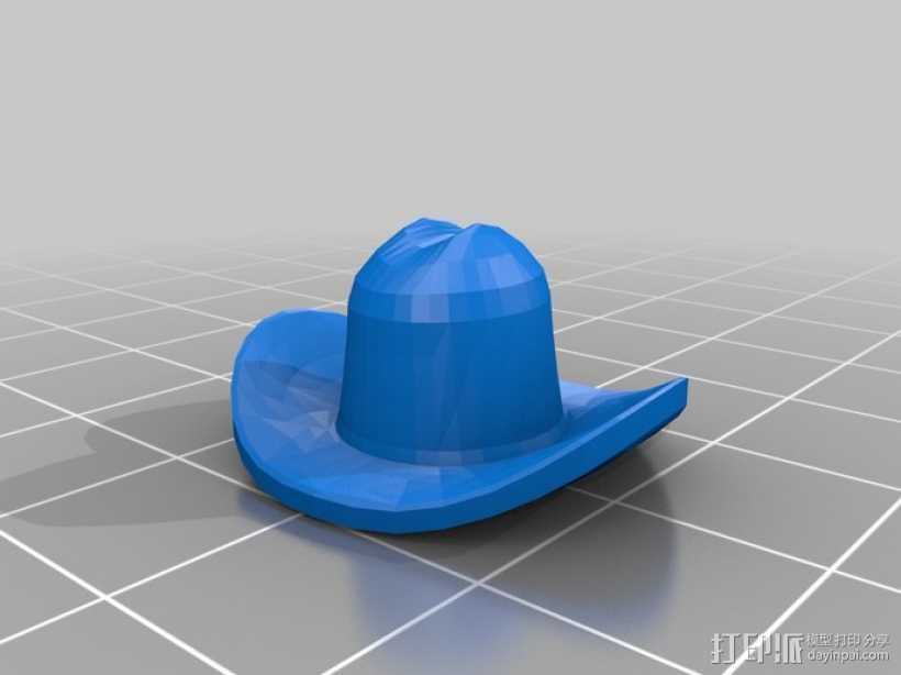 牛仔帽 3D打印模型渲染图