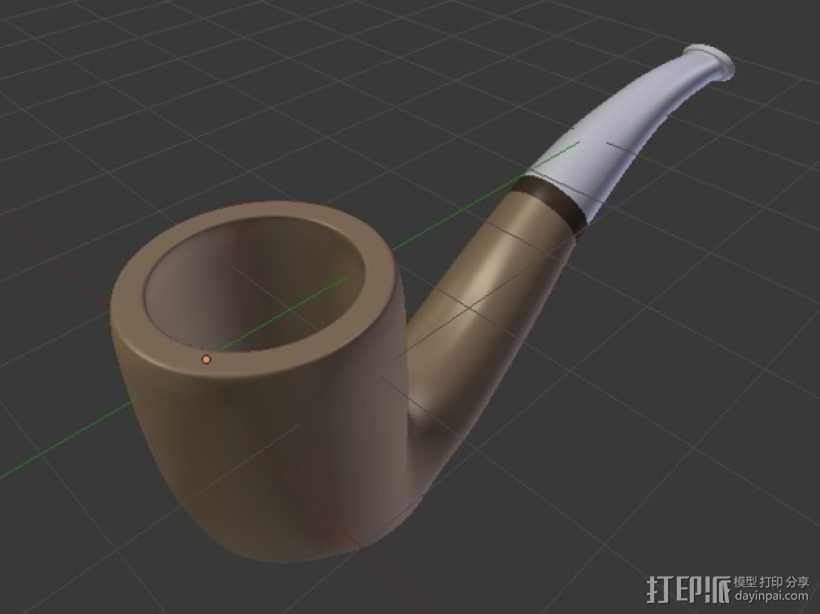 烟斗 3D打印模型渲染图