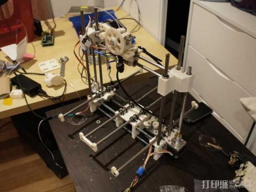 Printrbot 3D打印机双杆固定架 3D打印模型渲染图