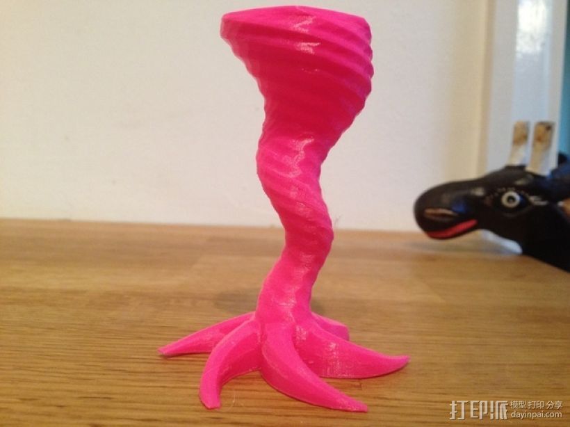 龙卷风 花瓶 3D打印模型渲染图